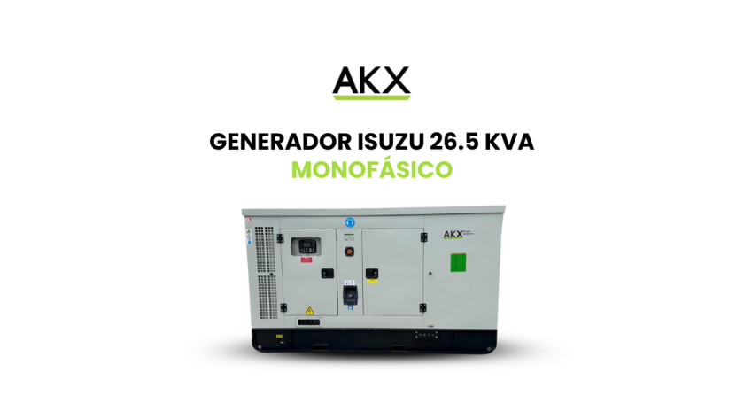 GENERADOR Isuzu 26.5 KVA monofásico-AKX-GENERATOR