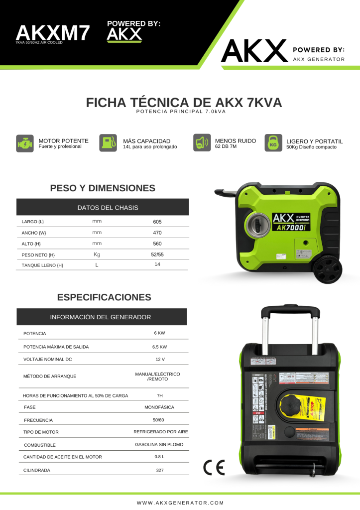 Ficha tecnica-AKX-MINI 7kVA-akx generator