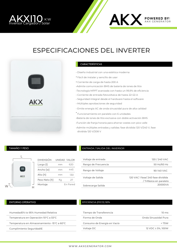 ficha tecnica-Inversor 10KW-akx-generato