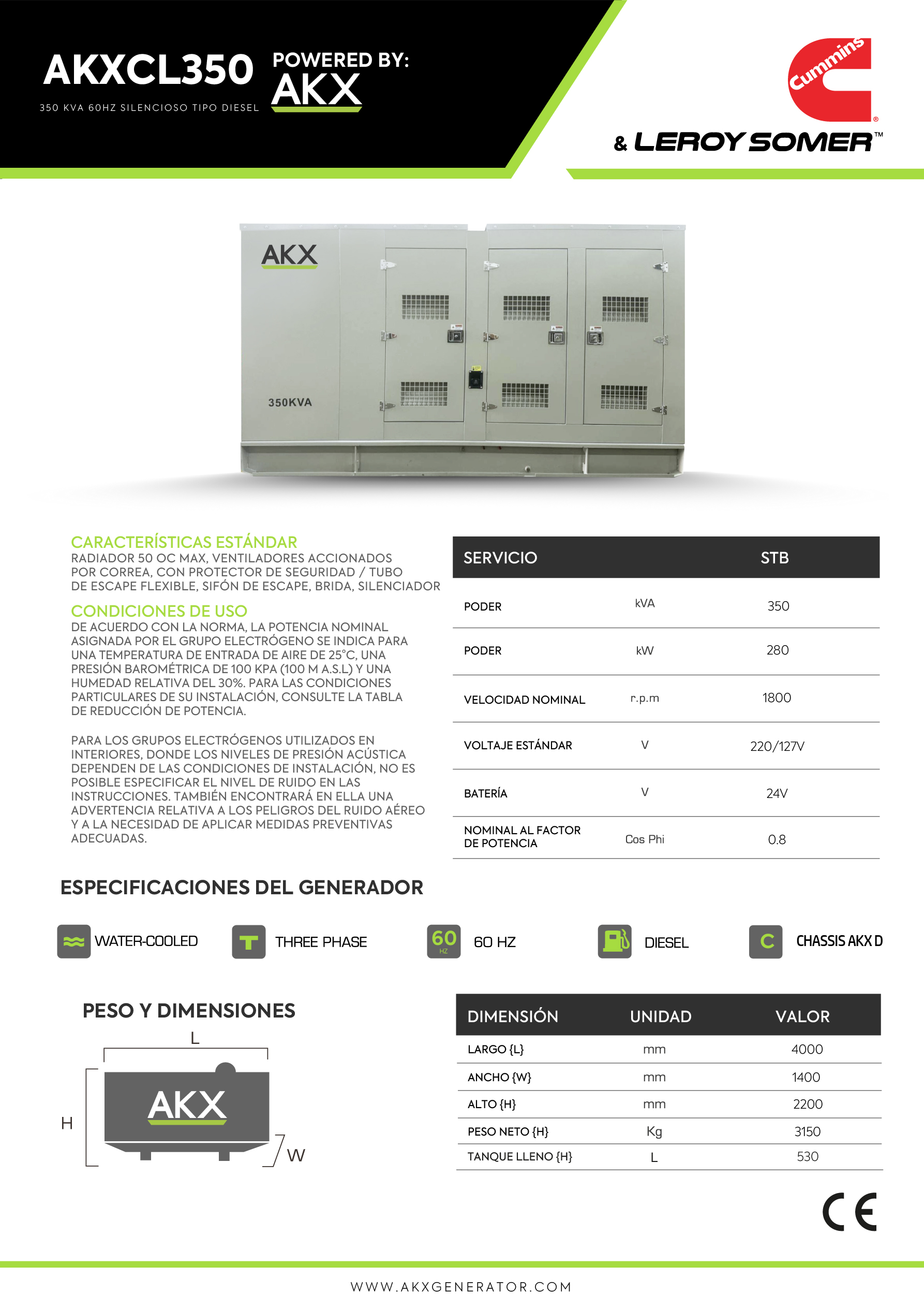 Ficha-tecnica-350 KVA CUMMINS-AKX-GENERATOR)