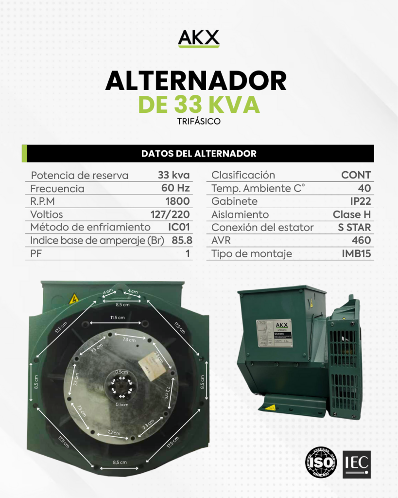 Alternador ficha tecnica-AAKX-GENERATOR