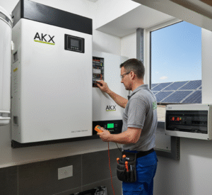 Tecnico-inversor y panel solar-AKX-GENERATOR